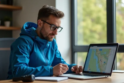 Homme concentré devant un ordinateur avec erreur GPX