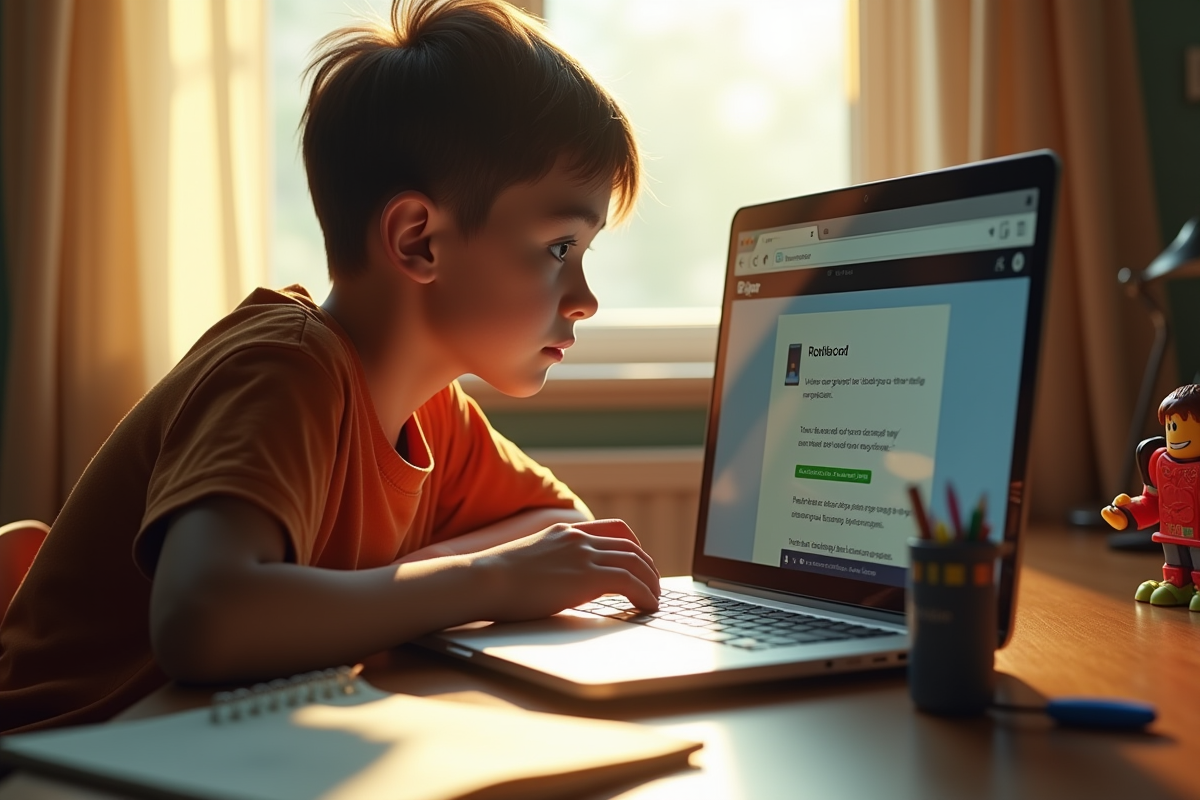 Jeune personne au bureau avec erreur sur l'ordinateur